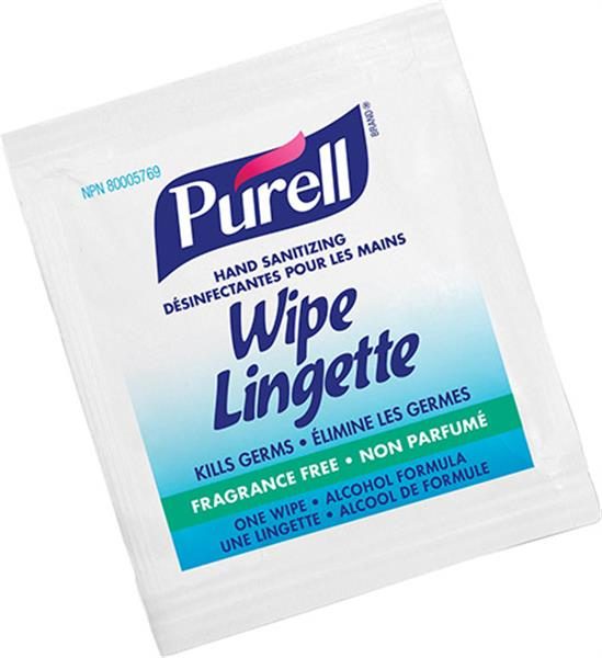 Lingettes désinfectantes pour les mains